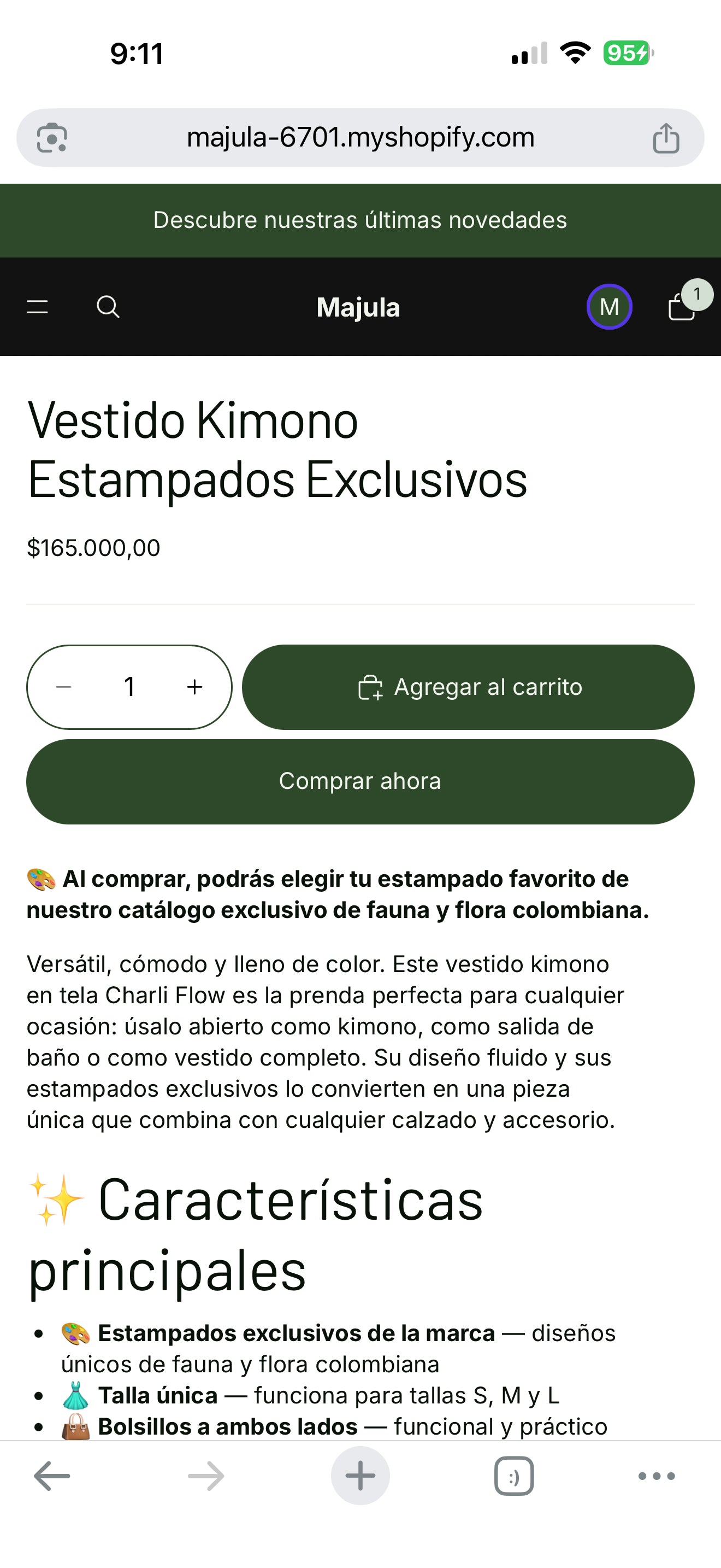 Vestido Kimono Estampados Exclusivos